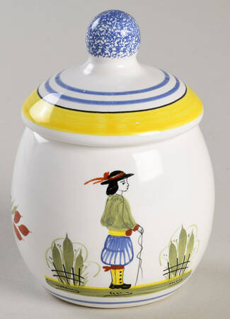 Henriot (Lady Or Man Center) Mini Sugar Bowl & Lid