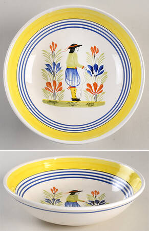 Henriot (Lady Or Man Center) 8" Round Vegetable Bowl