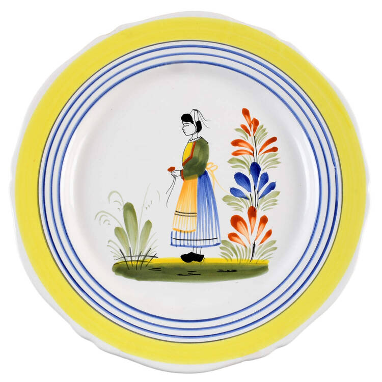 Henriot (Lady Or Man Center) Plate Wall by Quimper