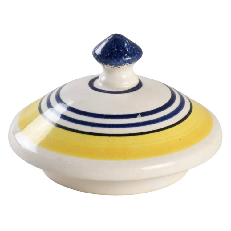 Henriot (Lady Or Man Center) Lid for Sugar Bowl by Quimper