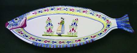 Henriot (Lady Or Man Center) 19" Fish Platter