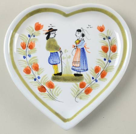 Henriot (Lady Or Man Center) Heart Shaped Dish