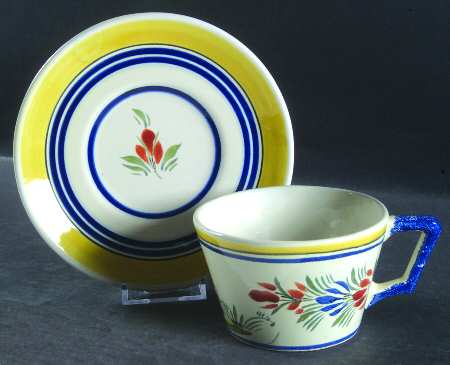 Henriot (Lady Or Man Center) Oversized Cup & Saucer Set