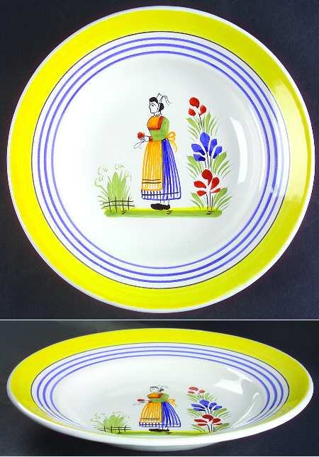 Henriot (Lady Or Man Center) Large Rim Soup Bowl