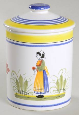 Henriot (Lady Or Man Center) Small Canister & Lid