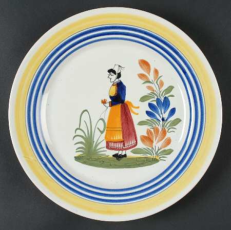 Henriot (Lady Or Man Center) Luncheon Plate