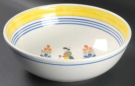 Henriot (Lady Or Man Center) 11" Large Salad Serving Bowl