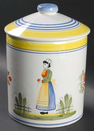 Henriot (Lady Or Man Center) Extra Large Canister & Lid