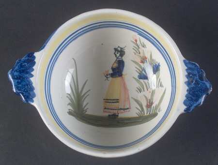 Henriot (Lady Or Man Center) Lugged Cereal Bowl