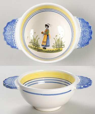 Henriot (Lady Or Man Center) Lugged Child's Bowl
