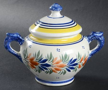 Henriot (Lady Or Man Center) Sugar Bowl & Lid