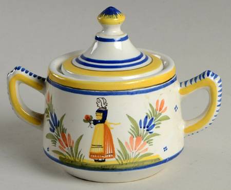 Henriot (Lady Or Man Center) Sugar Bowl & Lid