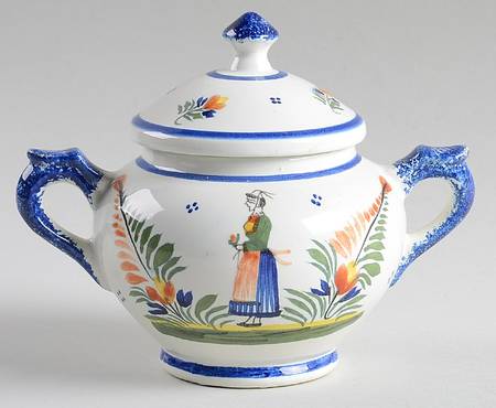 Henriot (Lady Or Man Center) Sugar Bowl & Lid