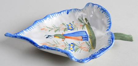 Henriot (Lady Or Man Center) Leaf Shaped Dish