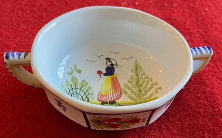 Mistral Blue (Octagonal, Lady Center) Flat Cream Soup Bowl