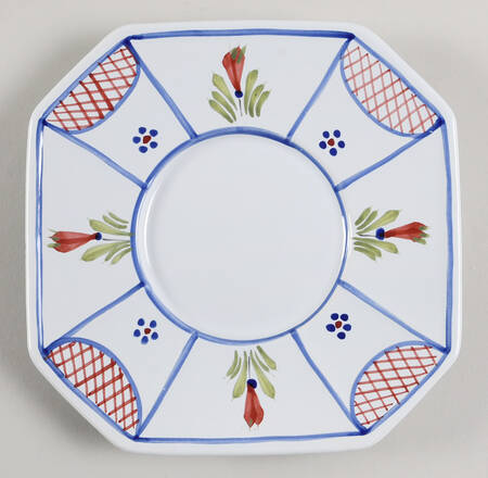 Mistral Blue (Octagonal, Lady Center) Saucer for Oversized Cup