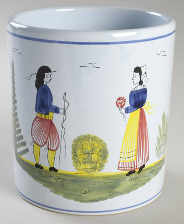 Mistral Blue (Octagonal, Lady Center) Utensil Holder