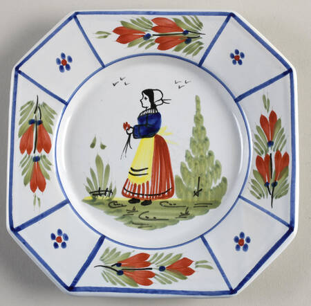 Mistral Blue (Octagonal, Lady Center) Salad Plate