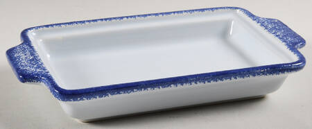 Mistral Blue (Octagonal, Lady Center) Rectangular Butter No Lid