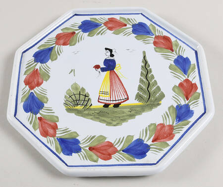 Mistral Blue (Octagonal, Lady Center) Octagonal Trivet