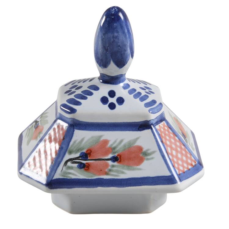 Mistral Blue (Octagonal, Lady Center) Lid for Coffee Pot
