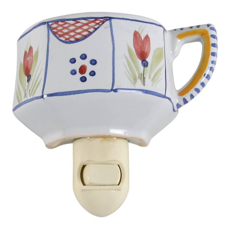 Mistral Blue (Octagonal, Lady Center) 1 5/8" + cup (H) Night Light/Cup HC