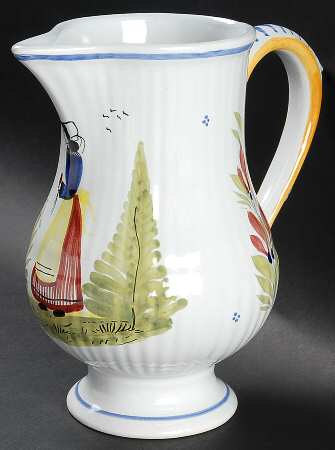 Mistral Blue (Octagonal, Lady Center) 32 Oz Pitcher