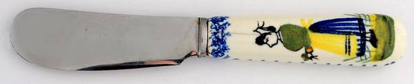 Mistral Blue (Octagonal, Lady Center) Hollow Handle Butter Spreader