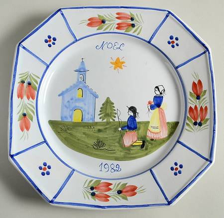 Mistral Blue (Octagonal, Lady Center) 1982 Collector Plate