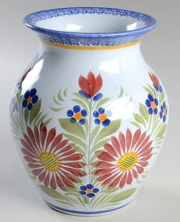 Mistral Blue (Octagonal, Lady Center) 7" Vase