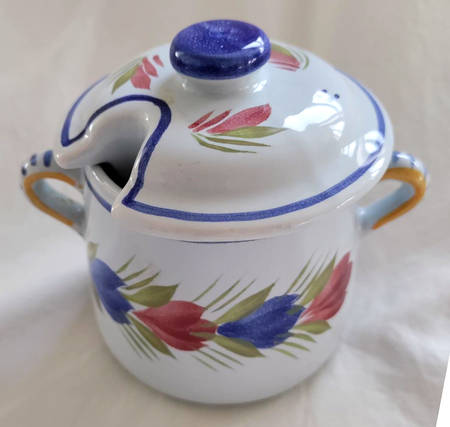 Mistral Blue (Round) Jam/Jelly & Lid