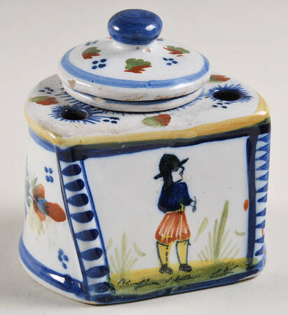 Mistral Blue (Round) Ink Pot & Lid w/Insert