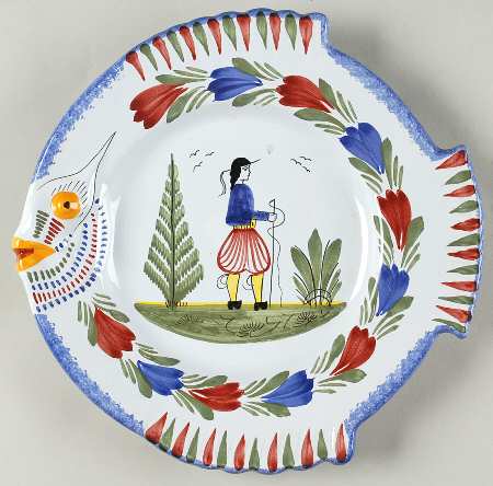 Mistral Blue (Round) 10" Fish Shaped Platter