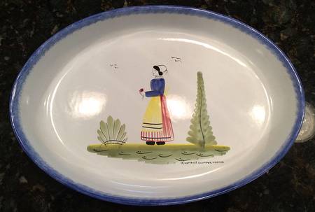 Mistral Blue (Round) 15" Oval Baker