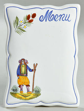 Paysan Menu Plaque