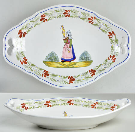 Paysan 14" Large Oval Handled Fruit Bowl