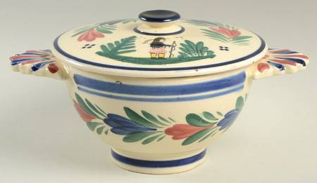 Petit Breton Cream Soup Bowl & Lid Set