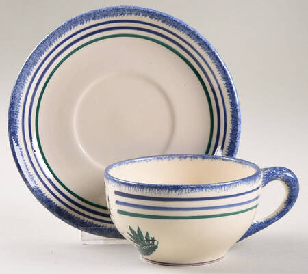 BRITTANY BLUE 2" Flat Cup & Saucer Set