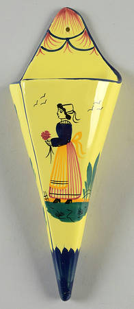 Soleil Yellow (Octagonal, Lady) 8" Wall Pocket Vase