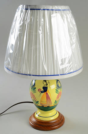 Soleil Yellow (Octagonal, Lady) Electric Lamp & Shade