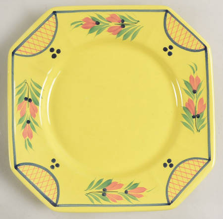 Soleil Yellow (Octagonal, Lady) Accent Salad Plate