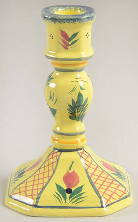 Soleil Yellow (Octagonal, Lady) 5" Candlestick