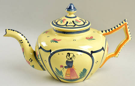 Soleil Yellow (Octagonal, Lady) Teapot & Lid