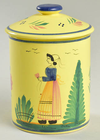 Soleil Yellow (Octagonal, Lady) Small Canister & Lid