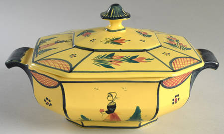 Soleil Yellow (Octagonal, Lady) Octagonal Covered Vegetable