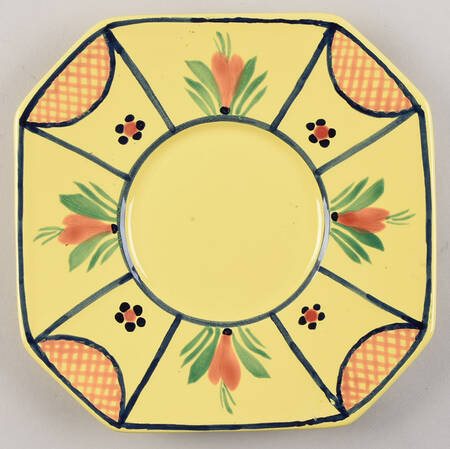 Soleil Yellow (Octagonal, Lady) Saucer for Cream Soup Bowl