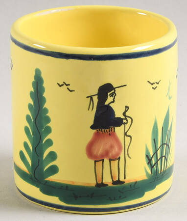 Soleil Yellow (Octagonal, Lady) 3" Storage Jar No Lid