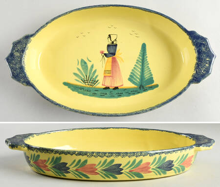 Soleil Yellow (Octagonal, Lady) 13" Oval Baker