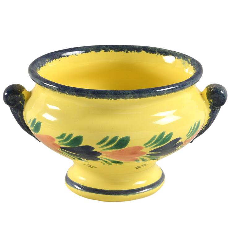 Soleil Yellow (Octagonal, Lady) Sugar Bowl/Jam/Jelly No Lid