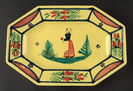 Soleil Yellow (Octagonal, Lady) 10" Oval Serving Platter